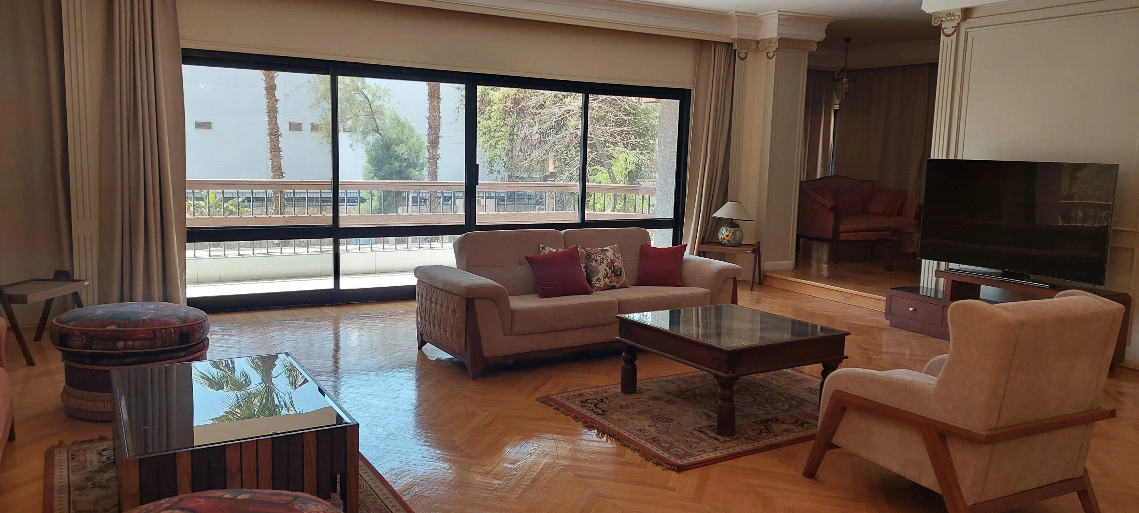FURNISHED FOUR BEDROOM APARTMENT FOR RENT IN MAADI DEGLA CAIRO EGYPT