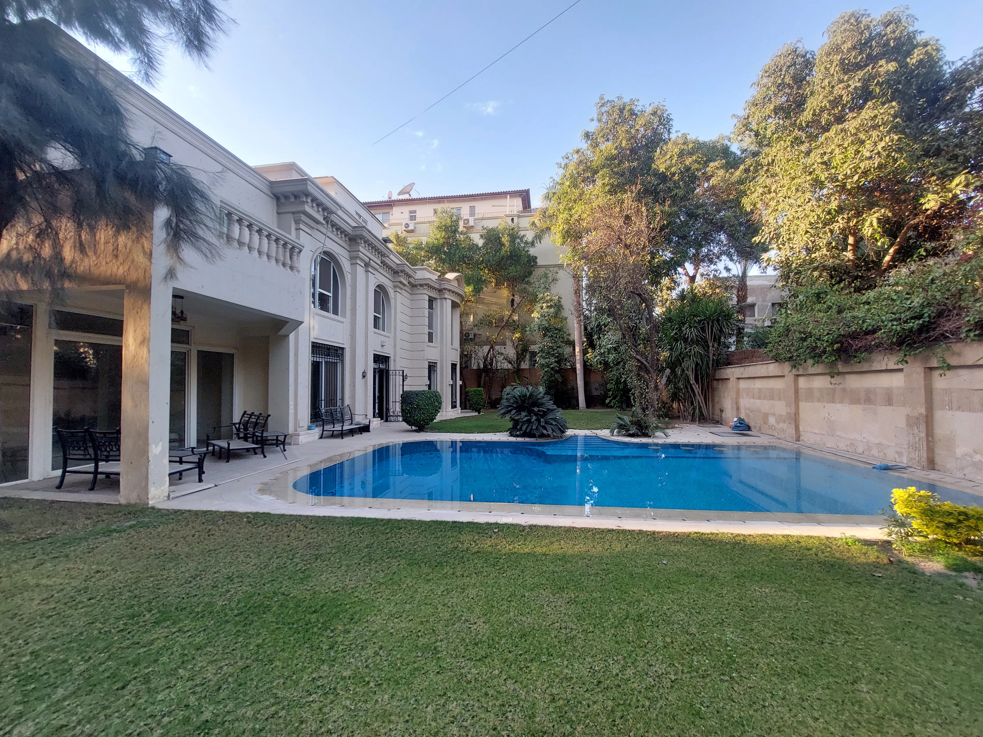 SUNNY VILLA WITH SWIMMING POOL FOR RENT IN MAADI SARAYAT CAIRO EGYPT