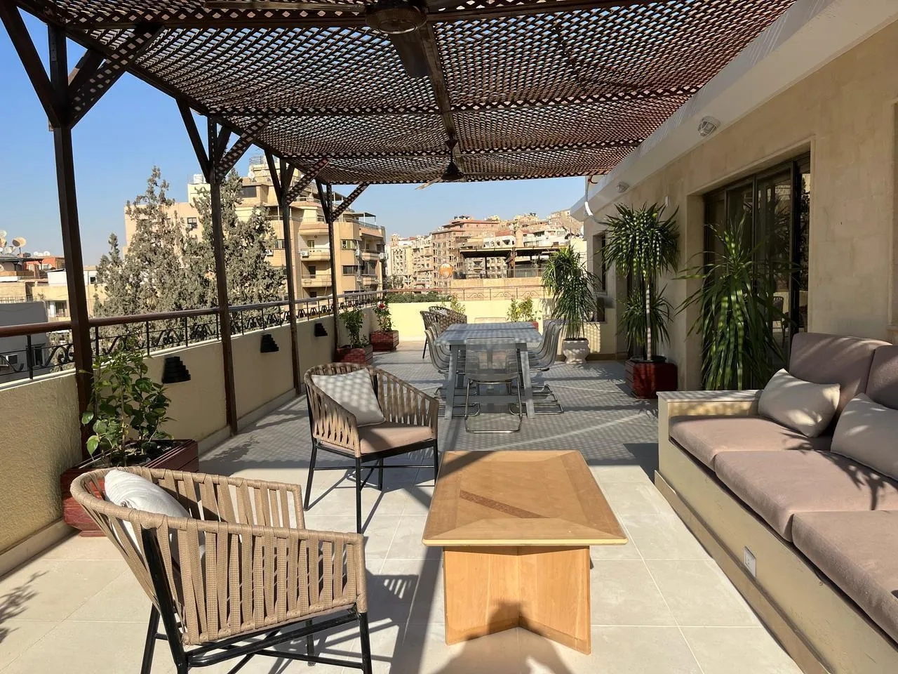 Modern Furnished Penthouse Duplex For Rent in Maadi Degla Cairo Egypt 