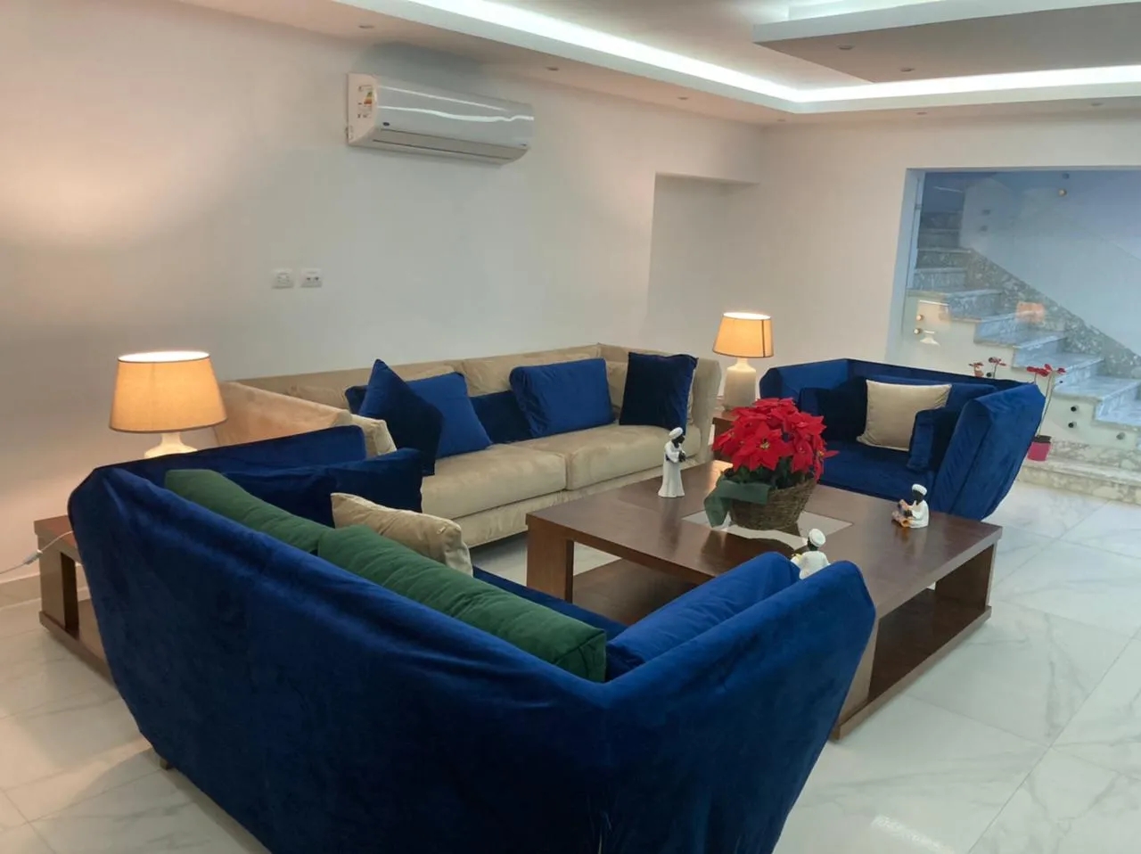 Suberb Modern Furnished Apartment Duplex For Rent in Sarayat Al Maadi Cairo Egypt