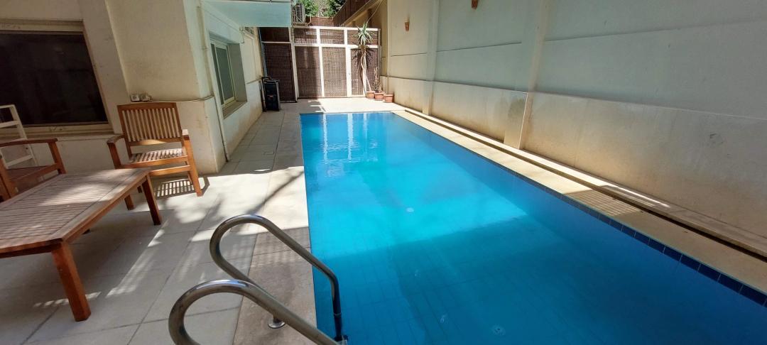 MODERN GROUND FLOOR DUPLEX WITH SWIMMING POOL FOR RENT IN MAADI SARAYAT CAIRO EGYPT