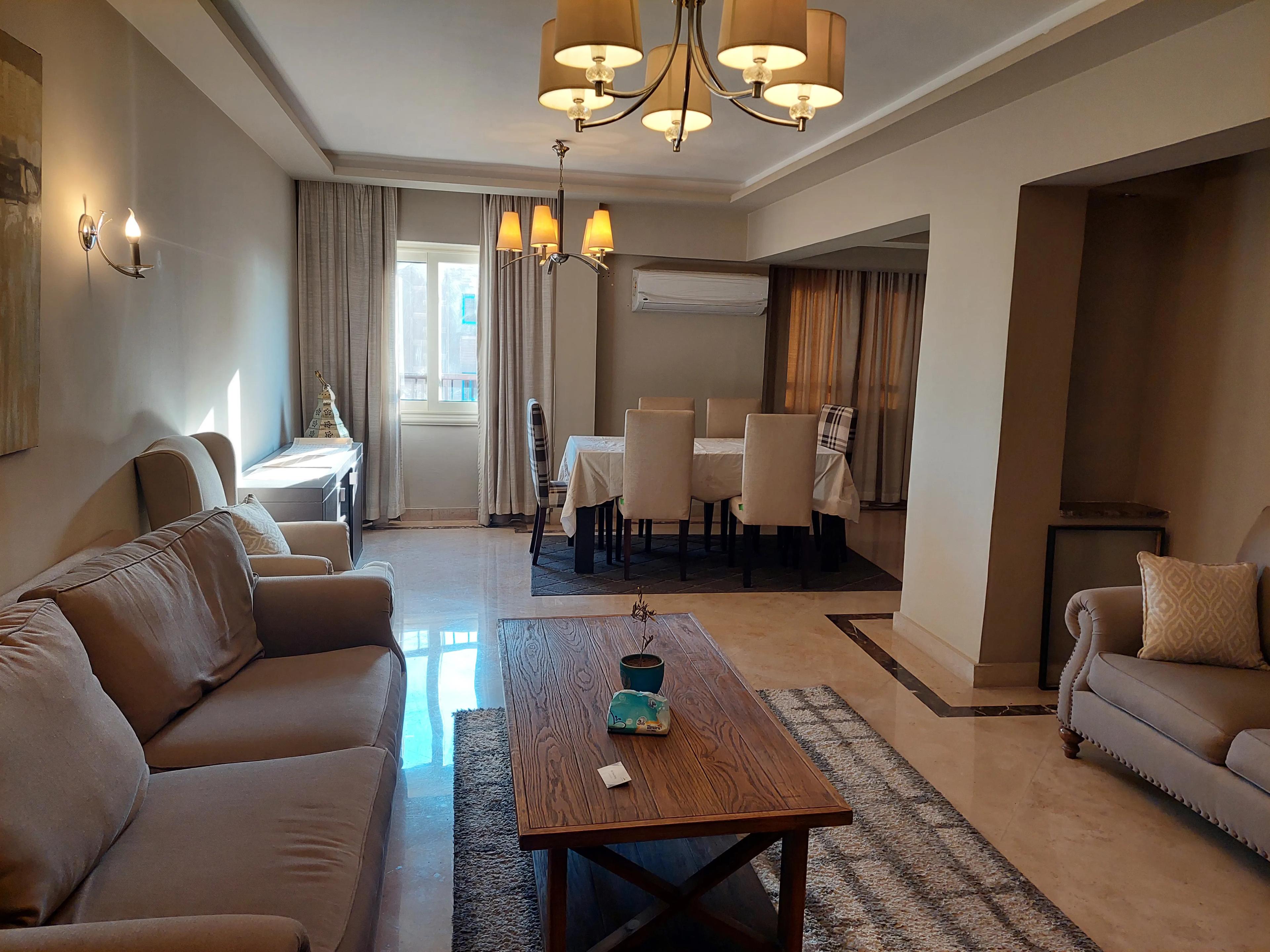 Furnished Apartment With Terrace For Rent in Maadi Sarayat Cairo Egypt