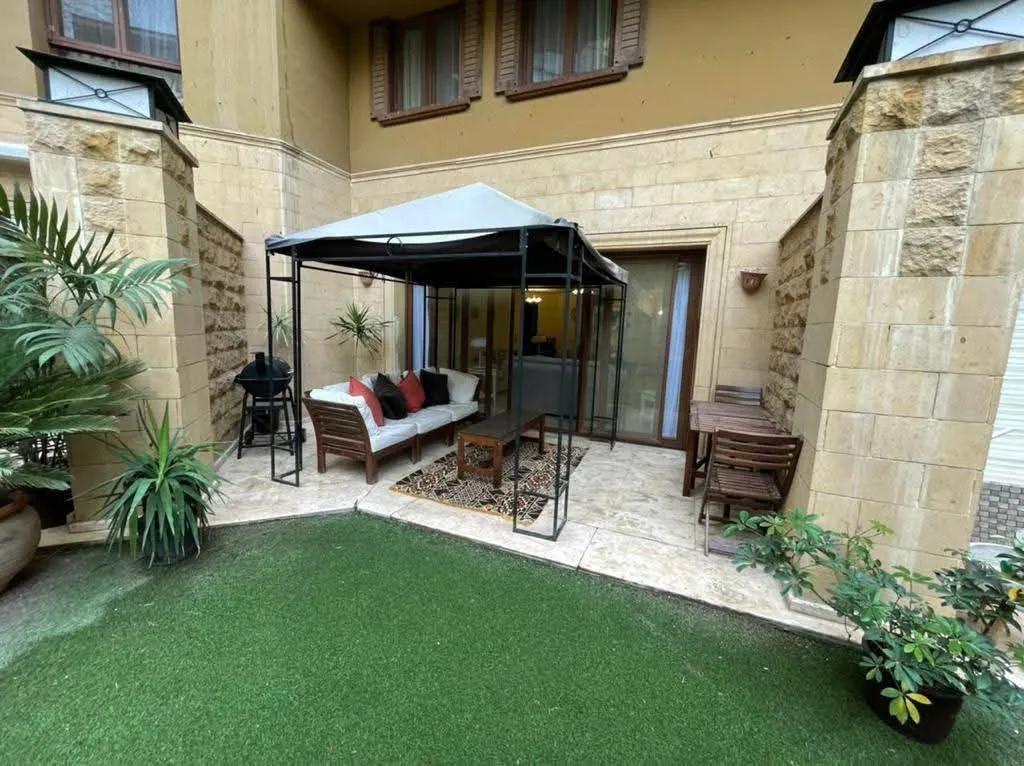 Modern Luxurious Furnished Ground Floor Duplex With Shared Swimming Pool For Rent in Al Maadi Cairo Egypt