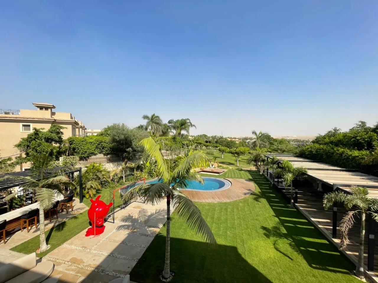 Bright Green View Villa with Swimming Pool For Rent in Katameya Heights New Cairo
