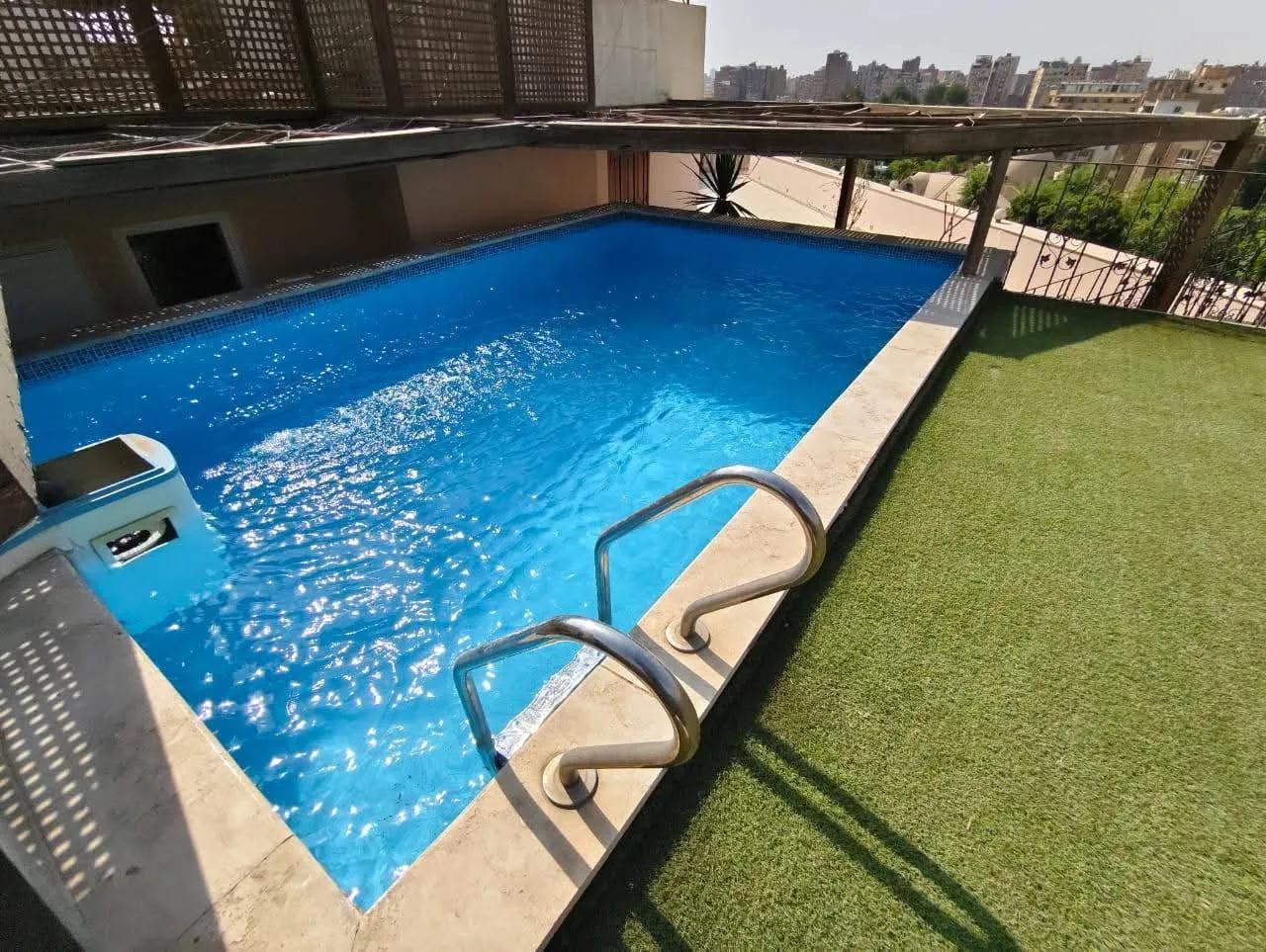 Sunny Penthouse With Swimming Pool For Rent in Sarayat Al Maadi Cairo Egypt