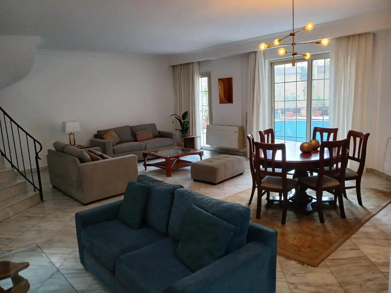 شقه مفروشه دوبلكس للايجار في سرايات المعادي القاهره مصر 