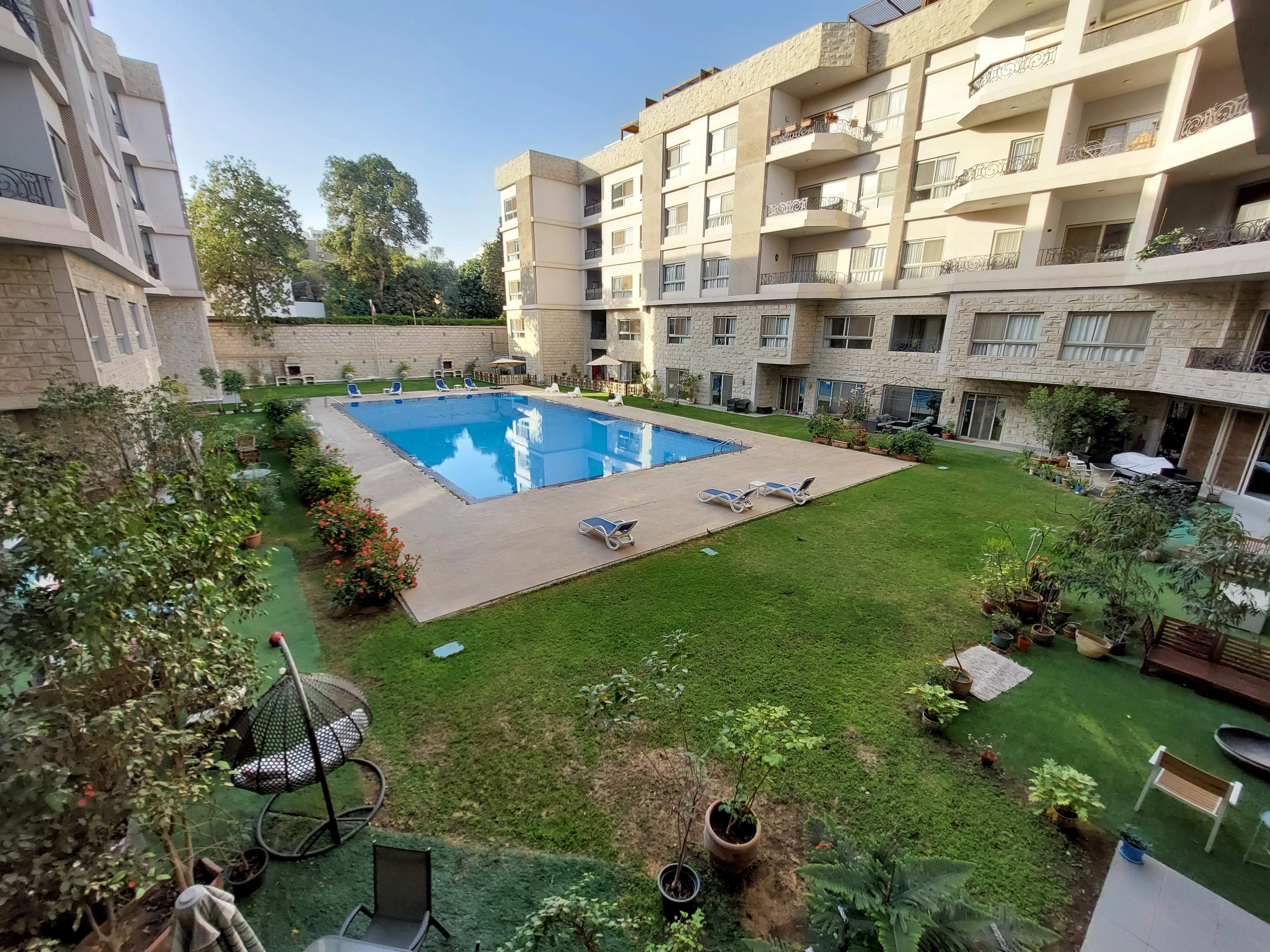 Exceptional  APARTMENT WITH SHARED SWIMMING POOL FOR RENT IN SARAYAT EL MAADI CAIRO EGYPT