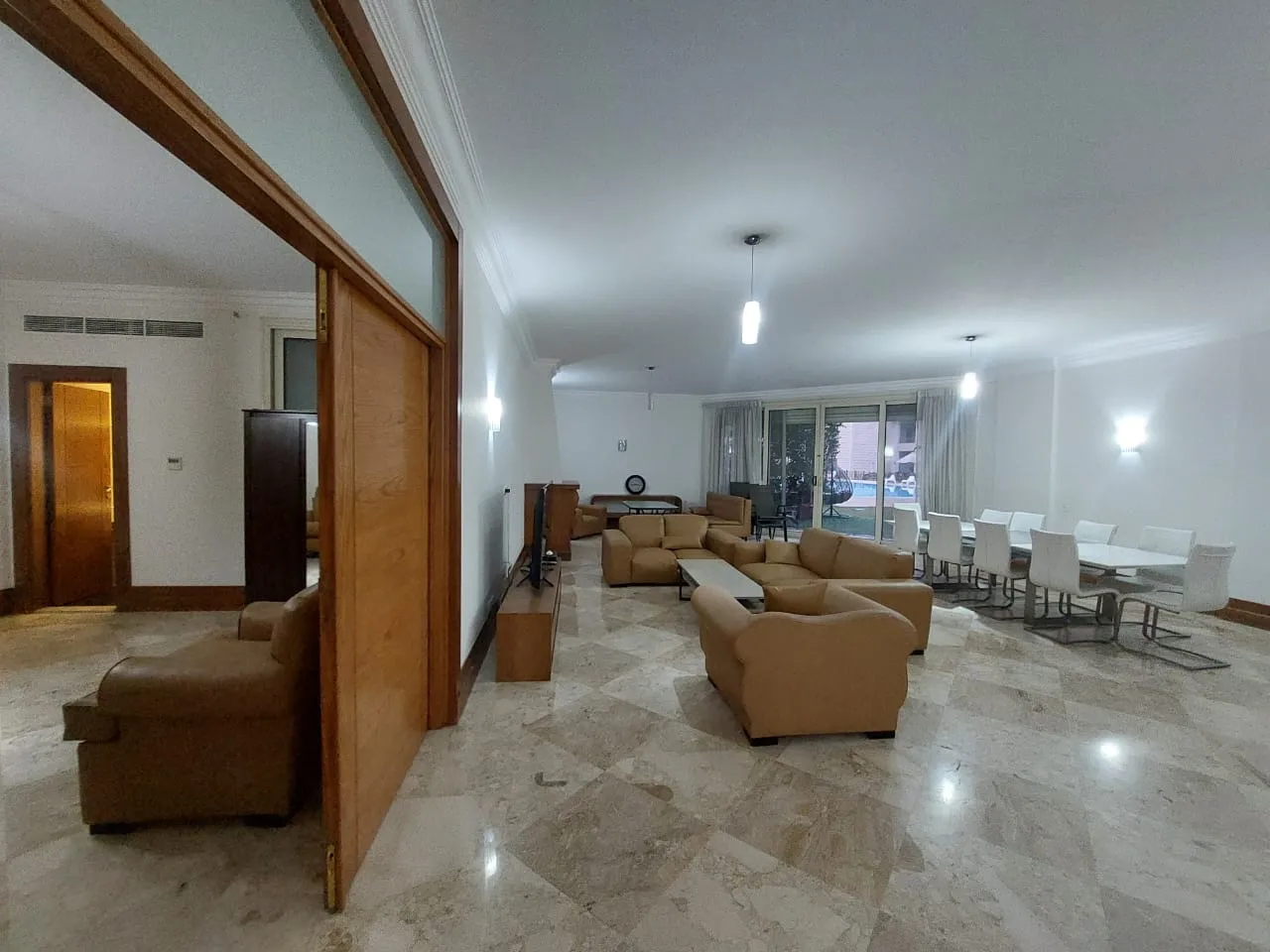 Furnished Ground Floor With Swimming Pool For Rent in Maadi Sarayat Cairo Egypt